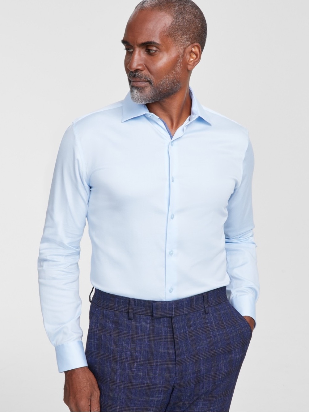 Bar Iii Men's Spread-Collar Sateen Dress Shirt NWT